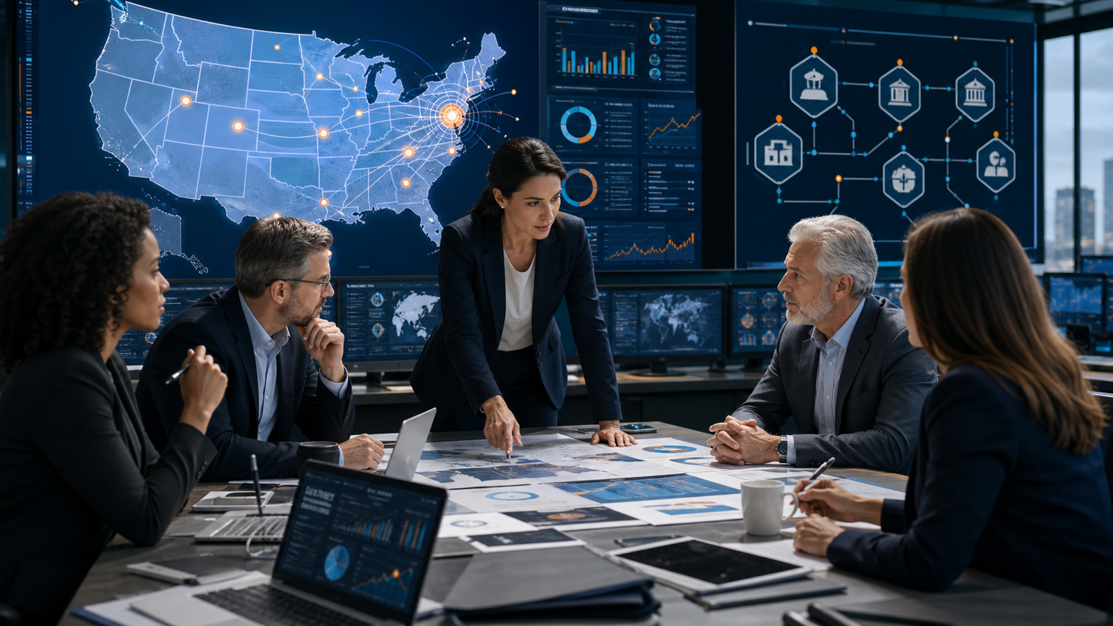 Consultants reviewing nationwide AI strategy for government and commercial markets